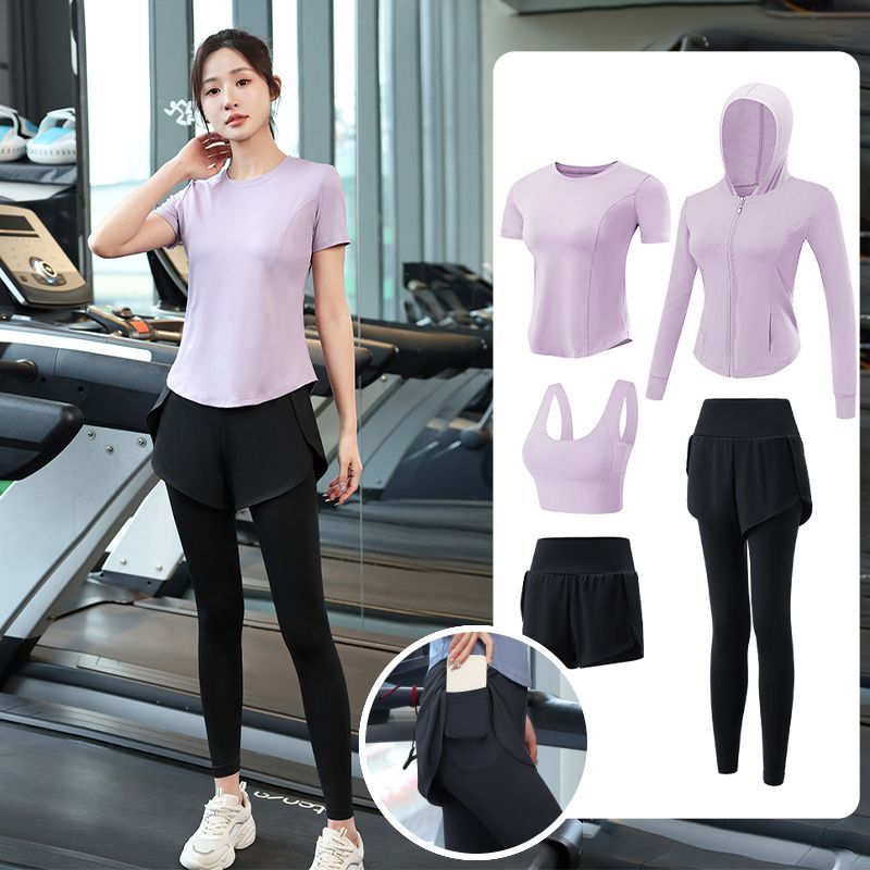 瑜伽服套装女户外春夏健身服高端速干跑步套装女晨跑网红运动套装