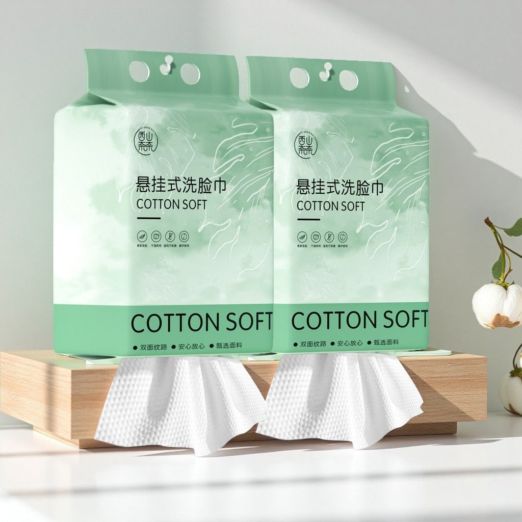 悬挂洗脸一次性悬挂式抽取加大加厚用卸妆擦脸巾干湿两用抽拉式