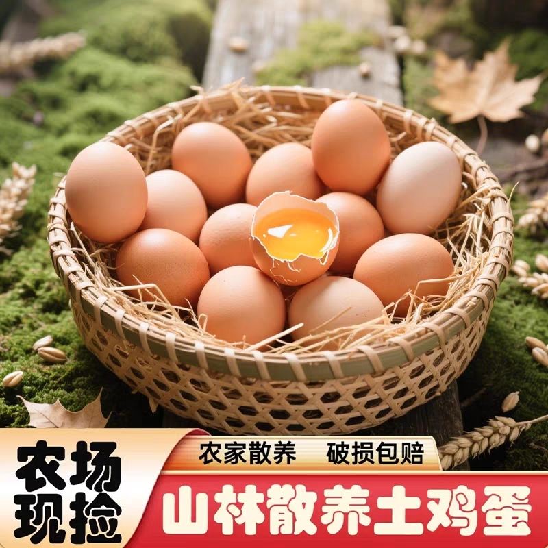 热卖9999+正宗农家散养鸡蛋柴鸡蛋新鲜蛋粉孕妇虫草整箱营养批发