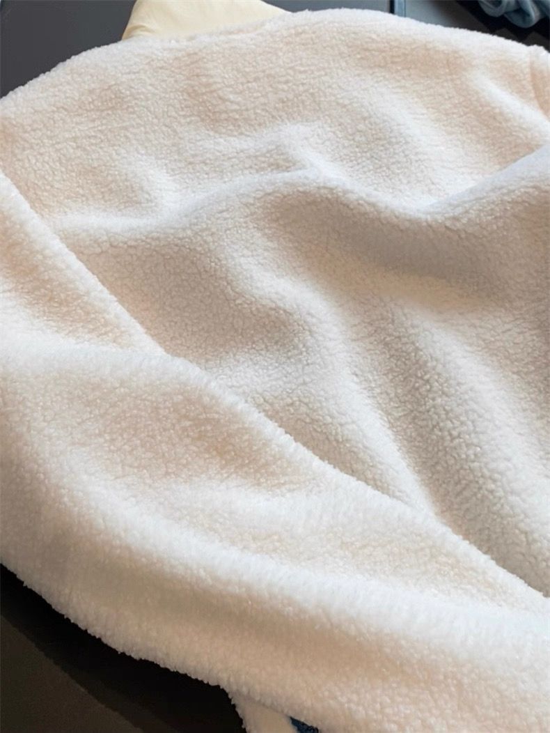 Lambswool Fleece Jacket Stand-up Collar Warm Autumn Winter_voghion.com