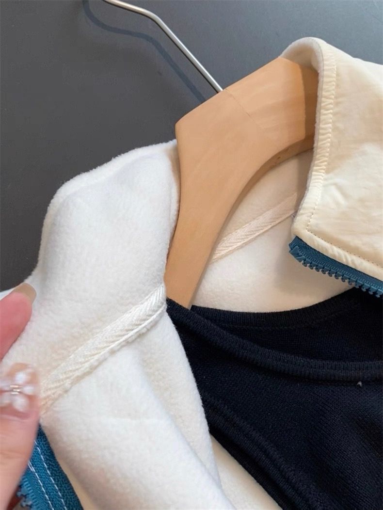 Lambswool Fleece Jacket Stand-up Collar Warm Autumn Winter_voghion.com