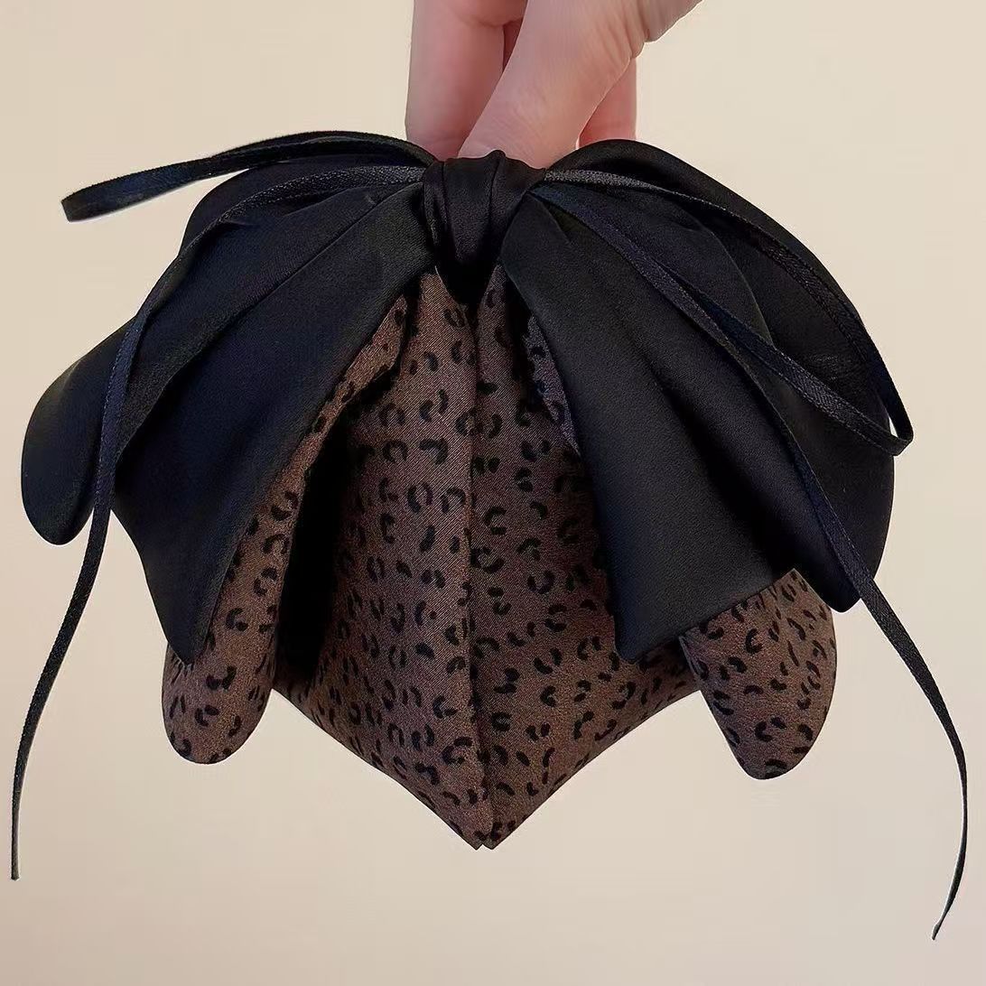 Satin Kamelie Perlen Haarspange Mit Schleife Für Zopf_voghion.com