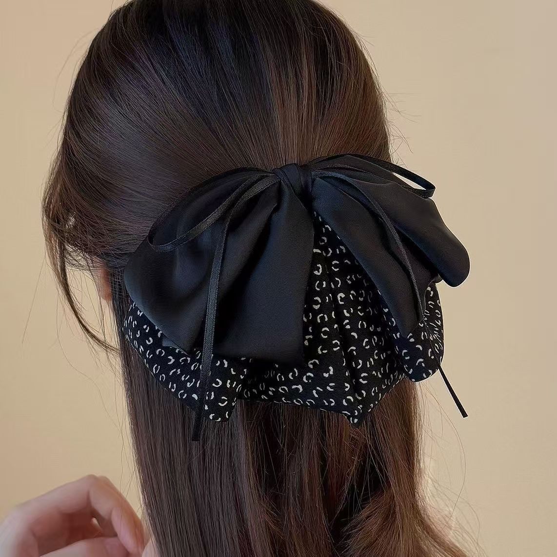 Satin Kamelie Perlen Haarspange Mit Schleife Für Zopf_voghion.com