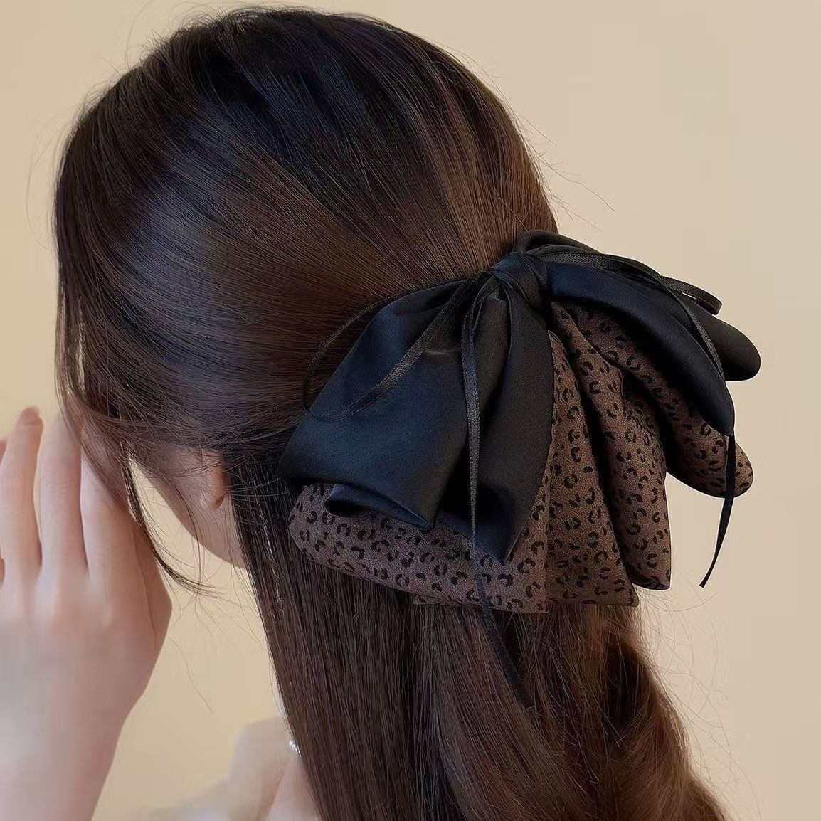 Satin Kamelie Perlen Haarspange Mit Schleife Für Zopf_voghion.com