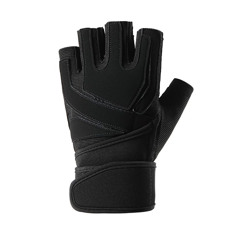 Men's Fitness With Extended Wrist Support, Equipment Training, Outdoor Sports, Non-slip Half-finger Cycling Gloves For_voghion.com