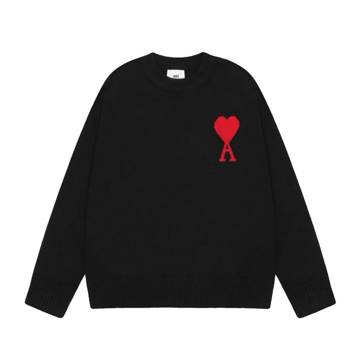 LV GUCCI YSL CHANEL Neuer Rundhalspullover mit Herzmuster, gleiches Modell, Top-Qualität, lockere Passform