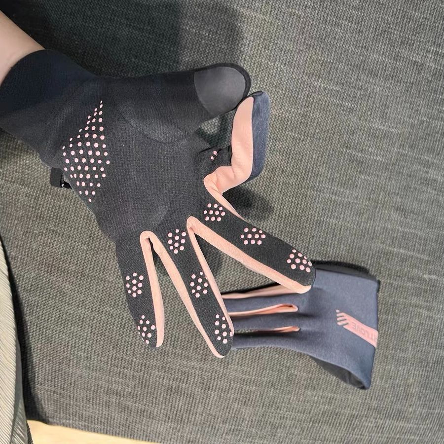 Fleece-Lined Warm Two-Finger Gloves Men Women, Anti-Slip, Cold-Proof, Waterproof_voghion.com