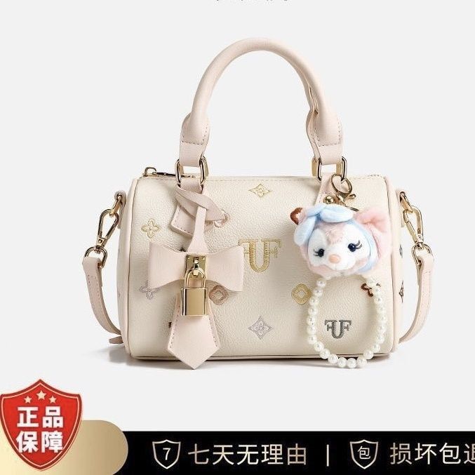 新款小众国风刺绣波士顿包女大容量上班通勤枕头包生日礼物送女友