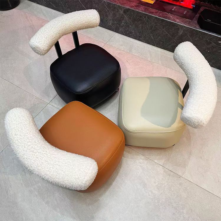 客厅旋转椅子万向轮溜溜凳换鞋凳儿童椅移动沙发家用滑轮矮凳靠背