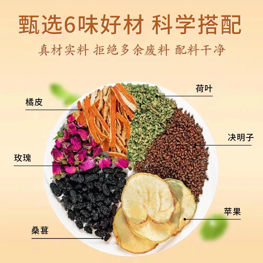 畅舒挺苹果玫瑰荷叶茶精选原料独立茶包 一袋20包 图片 2