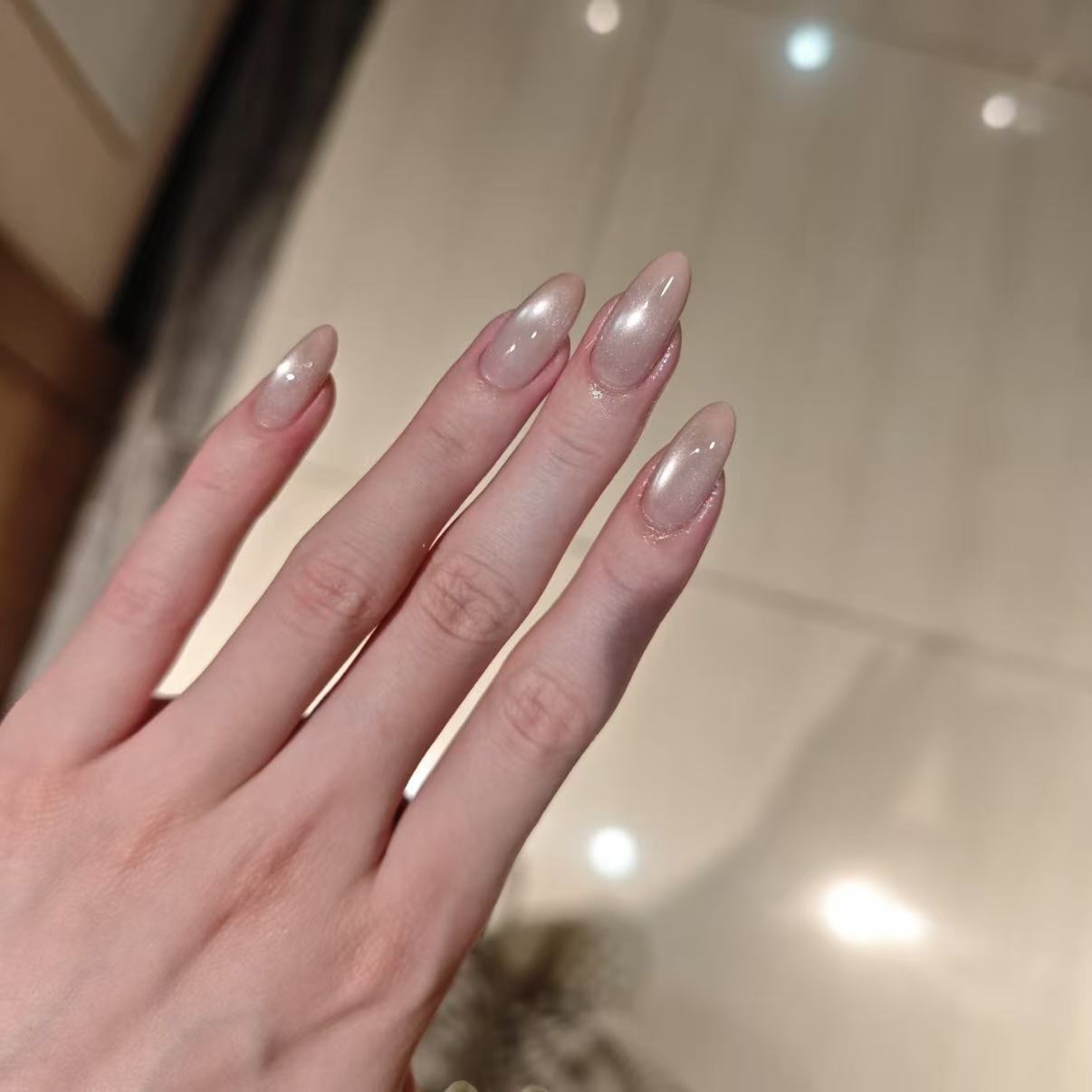 Rein handgefertigte tragbare nackte Katzenaugen-Nagelaufkleber im neuen, einfachen Ins-Stil, aufhellende Nagelaufkleber, abnehmbar, hochwertig_voghion.com