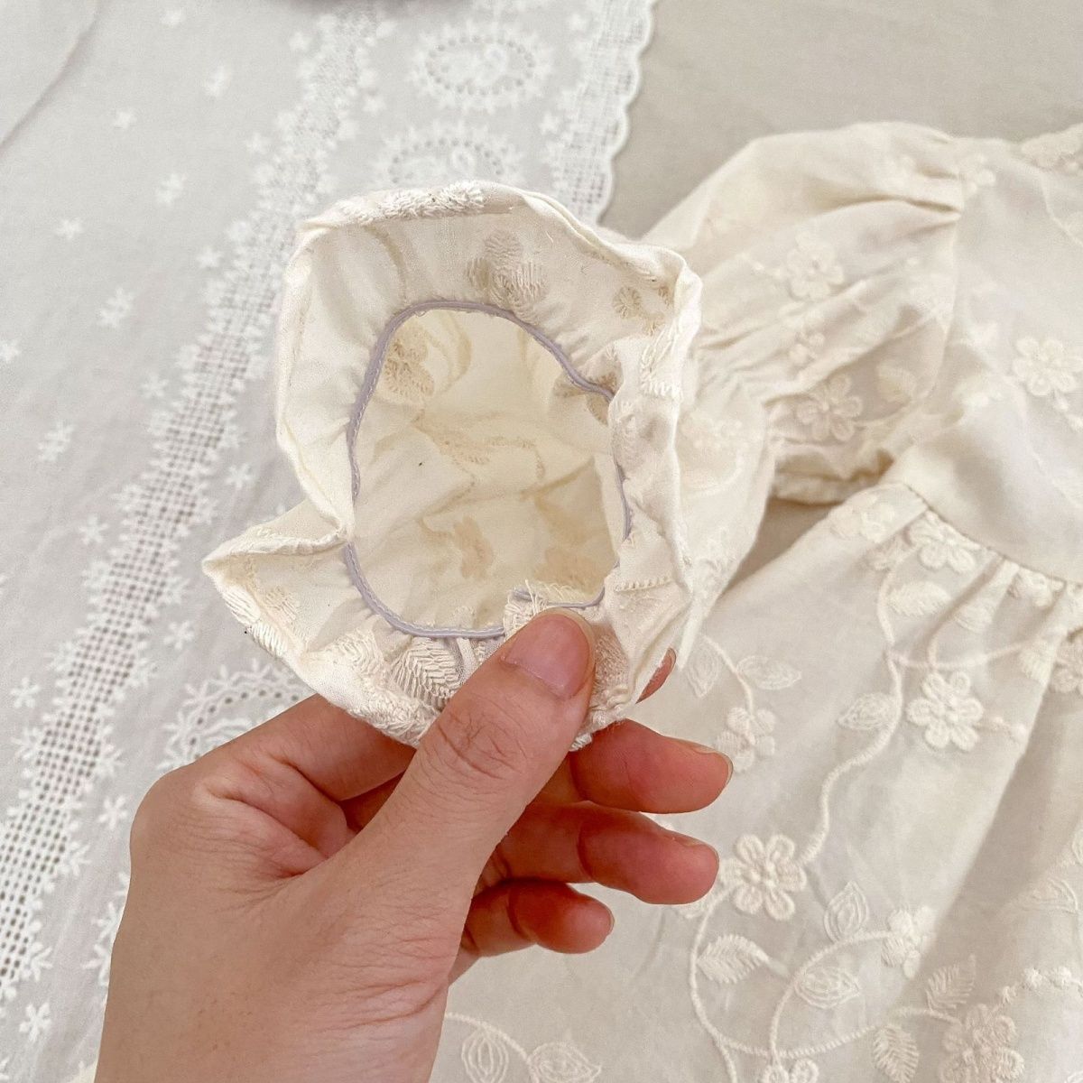 Mädchenkleid im Vintage-Stil, neue koreanische Version für Frühling und Herbst, langärmeliges, süßes Jacquard-Prinzessinnenkleid, stilvolles französisches Design_voghion.com