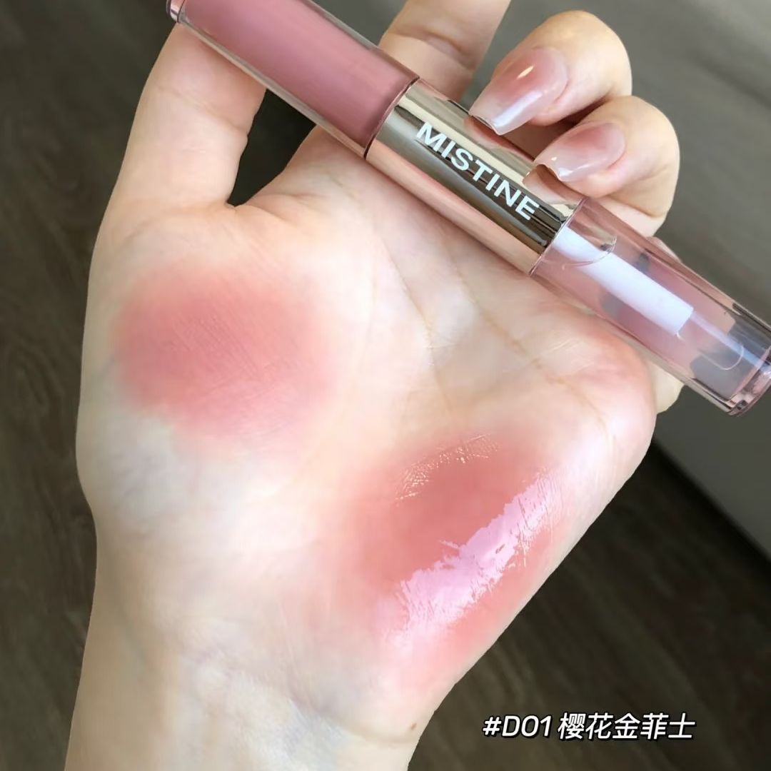 Mistine蜜丝婷双头唇釉微醺持色哑水光雾镜面口红显白素颜学生党 图片 8