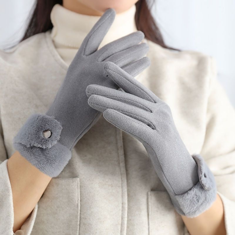 Women's Winter Gloves Are Cute, Touchscreen-compatible, Warm, Fleece-lined, Thickened, Cold-proof, Windproof, And_voghion.com