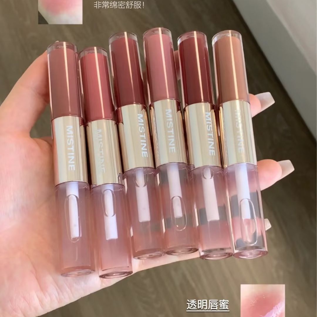Mistine蜜丝婷双头唇釉微醺持色哑水光雾镜面口红显白素颜学生党 图片 5