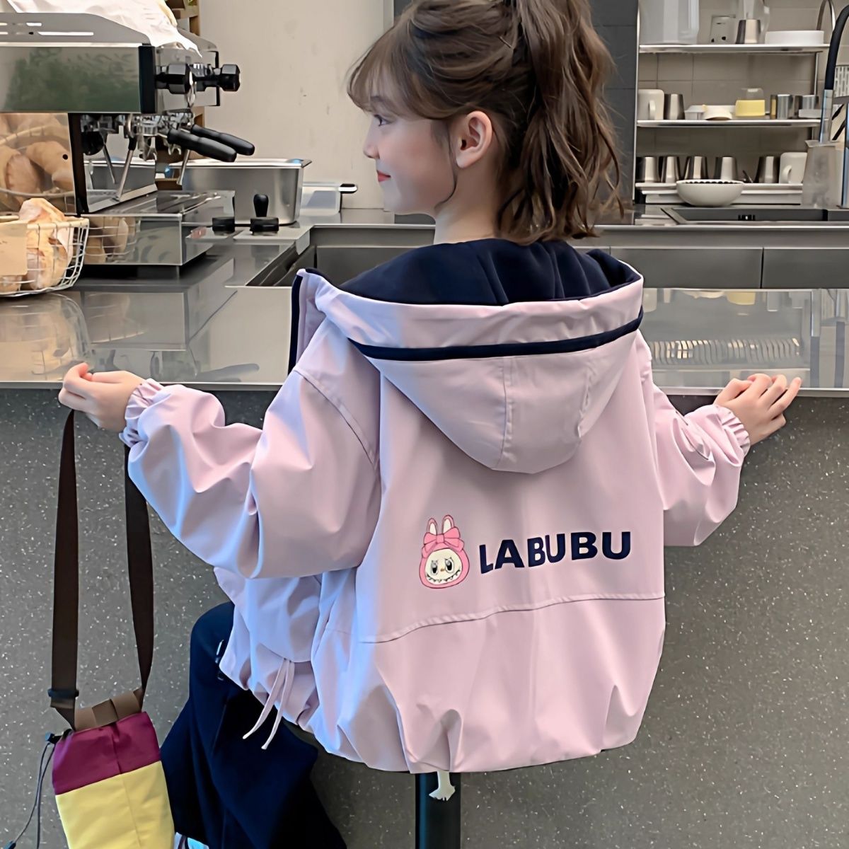 女童加绒加厚棉衣2025新款洋气拉布布女孩加厚秋冬棉衣外套