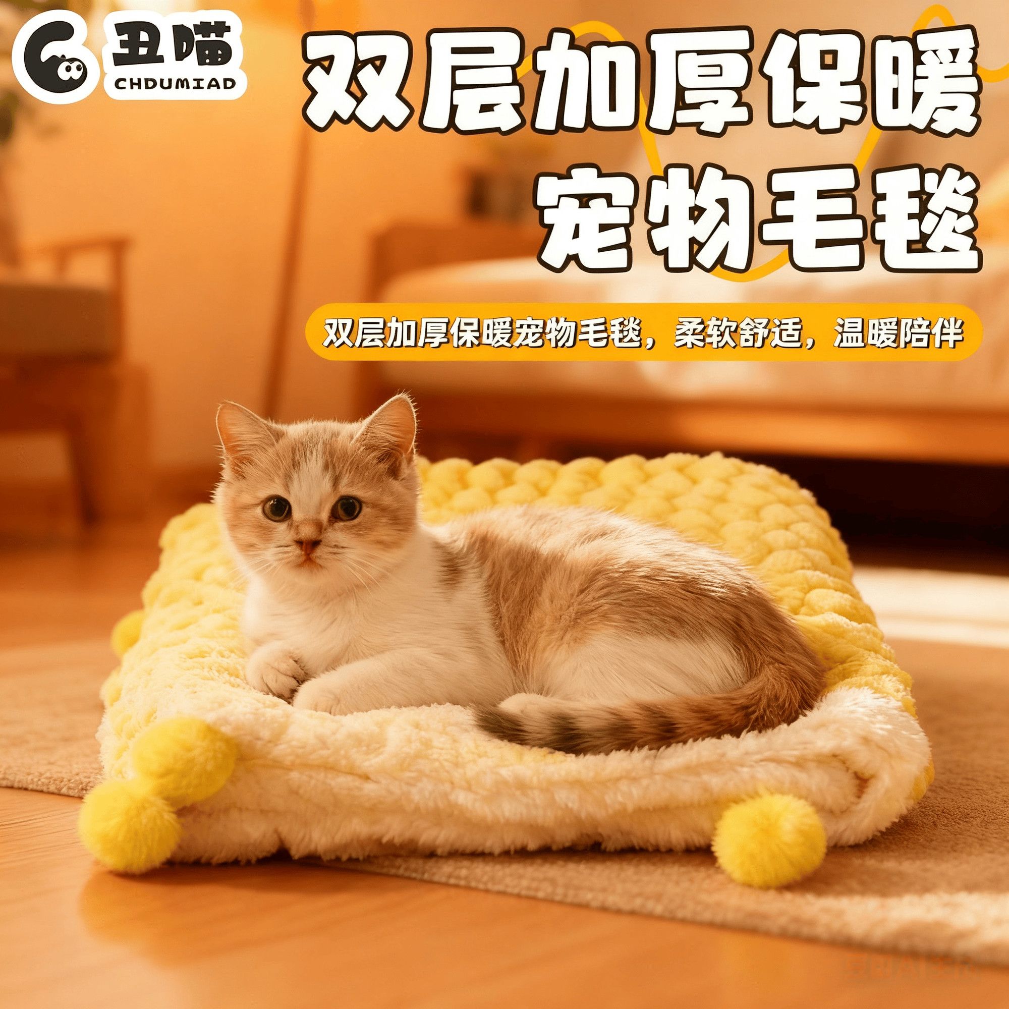 宠物专用毛毯小被子冬季保暖加厚垫子猫咪狗狗睡垫子猫床睡觉用品