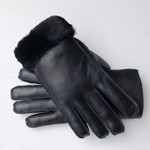 Guanti da sci invernali da uomo in calda lana di pecora con touchscreen integrato, impermeabili e antifreddo_voghion.com