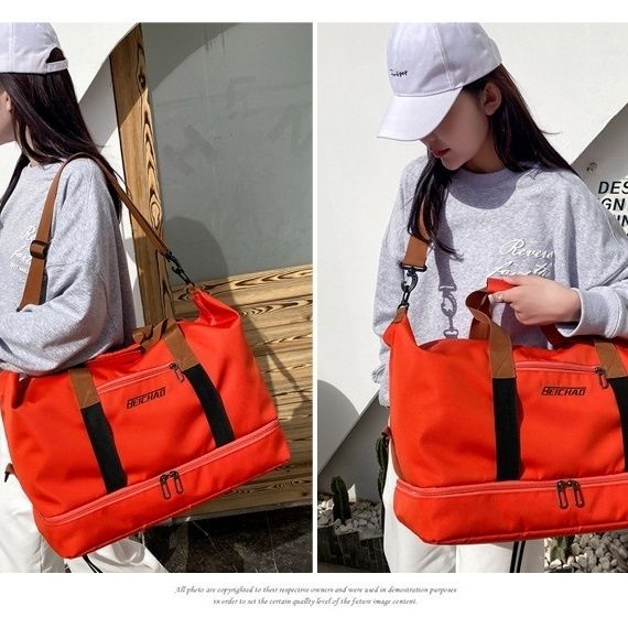 帆布牛津布出差手提大容量行李收纳袋男女运动健身包轻便携防水