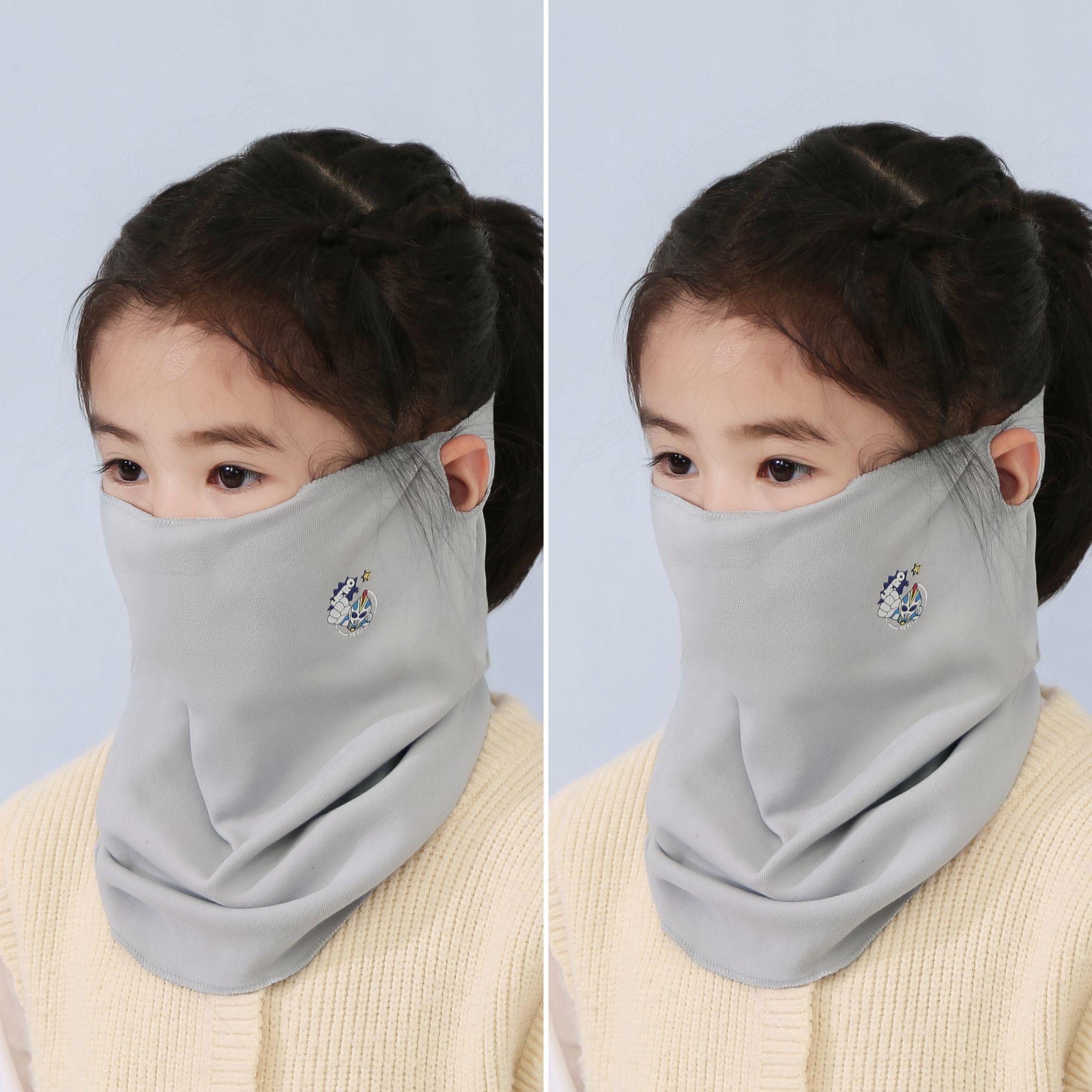 Winter Children's Warm With Ear Loops, Neck Warmer, Windproof Cold-resistant, Thick And Breathable Outdoor Student Face_voghion.com