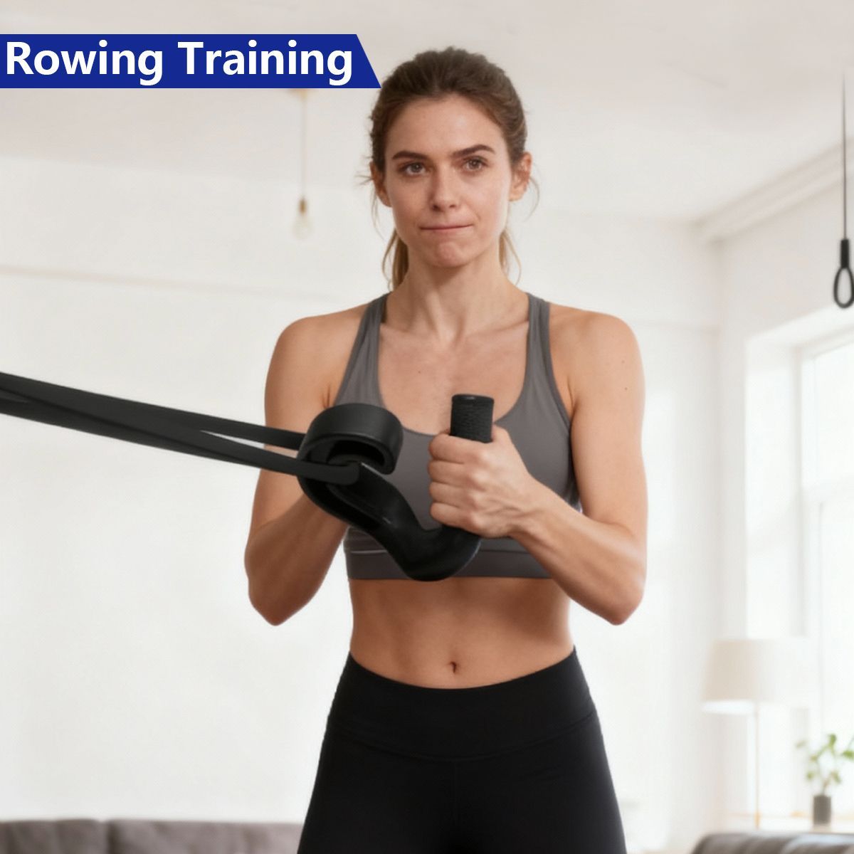 Set van twee haakvormige fitnessgrepen van zeer sterk composiet nylon (45°), voor voorwaartse en achterwaartse grepen, pull-ups en roeien._voghion.com