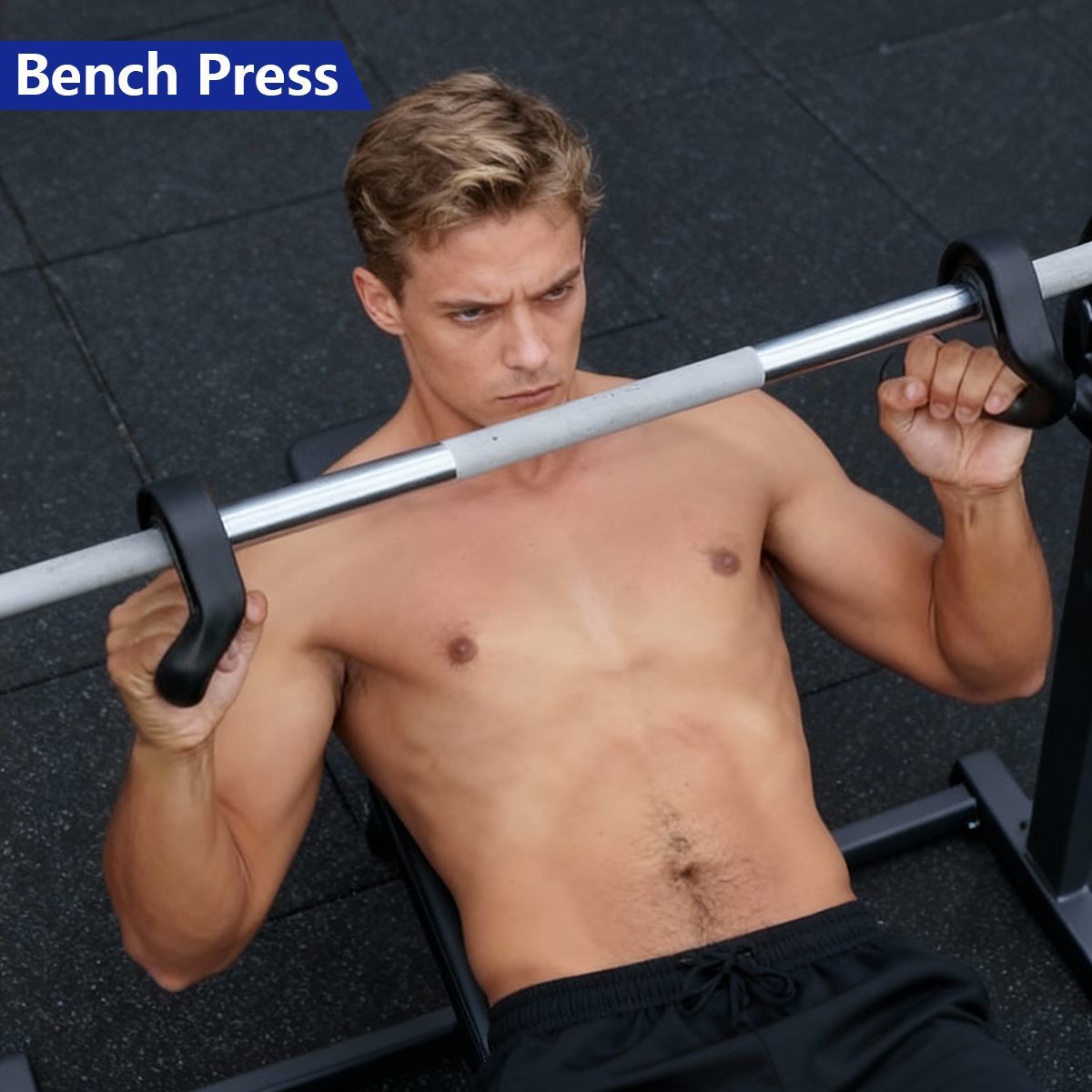 Set van twee haakvormige fitnessgrepen van zeer sterk composiet nylon (45°), voor voorwaartse en achterwaartse grepen, pull-ups en roeien._voghion.com