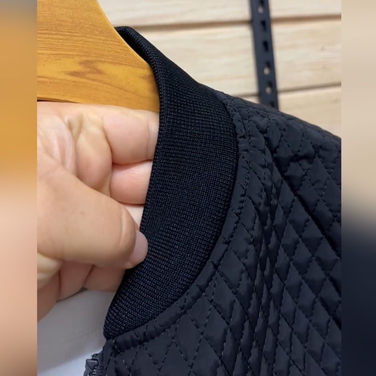 Herrjacka i bomull baseballstil slim fit för höst och vinter_voghion.com