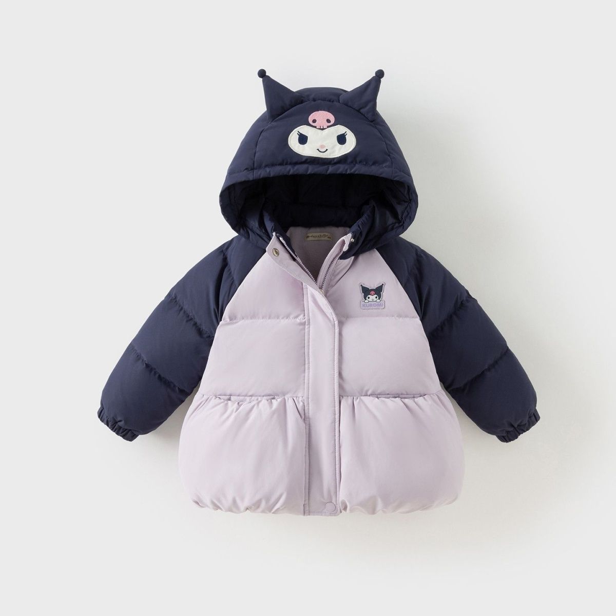 库洛米戴维同款儿童加厚羽绒服冬装女童三防外套童装无吊牌