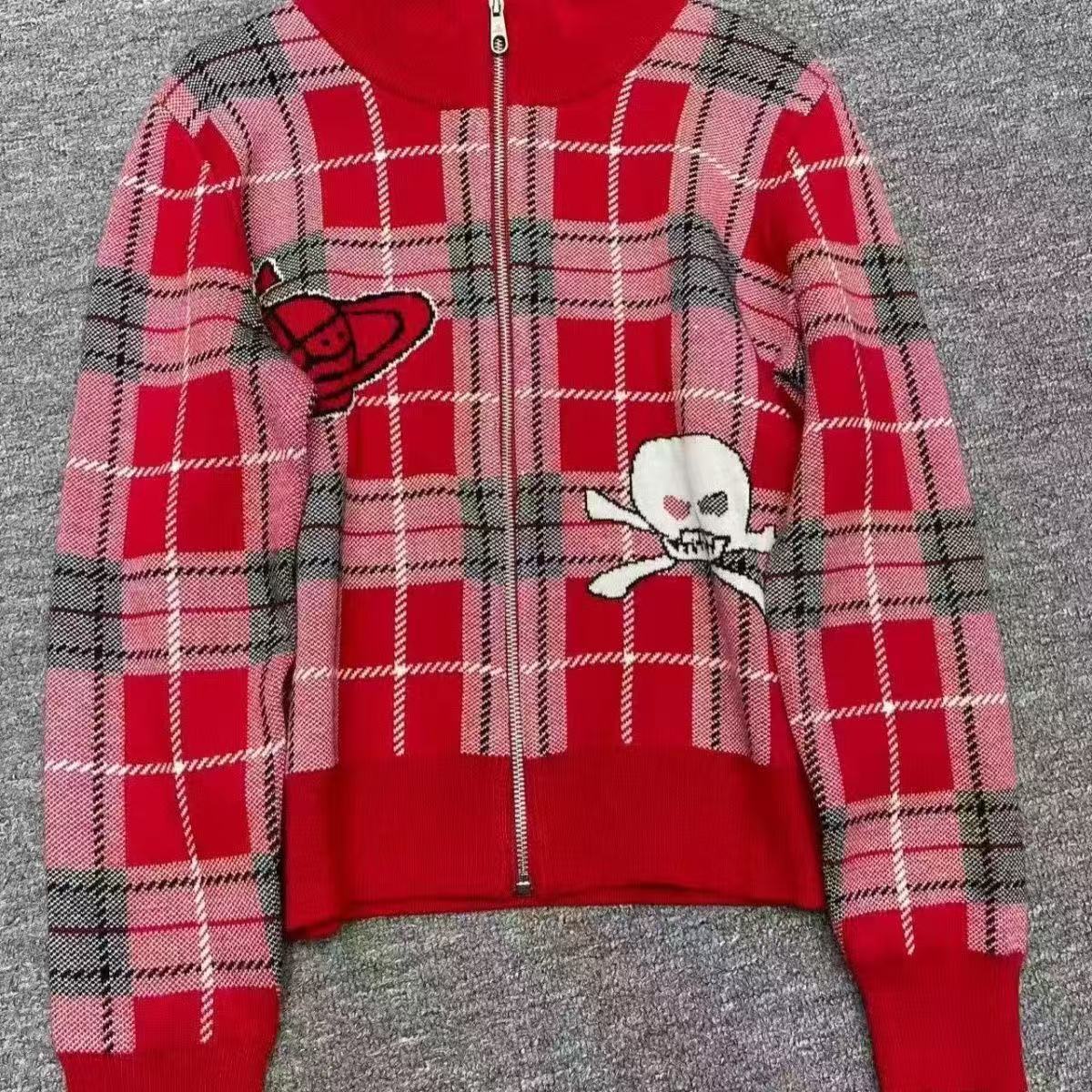 Neuer Strickpullover, hochwertiger Reißverschluss, lange Ärmel, lässiger Cardigan, vielseitiger Retro-Mantel, Herbst-Winter-Top, Pendler-Damen_voghion.com