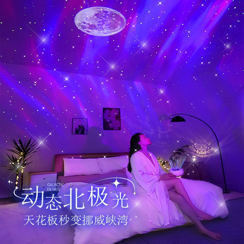 心小礼北极光星空投影灯蓝牙音箱送女友老婆氛围夜灯浪漫情侣礼物 图片 2