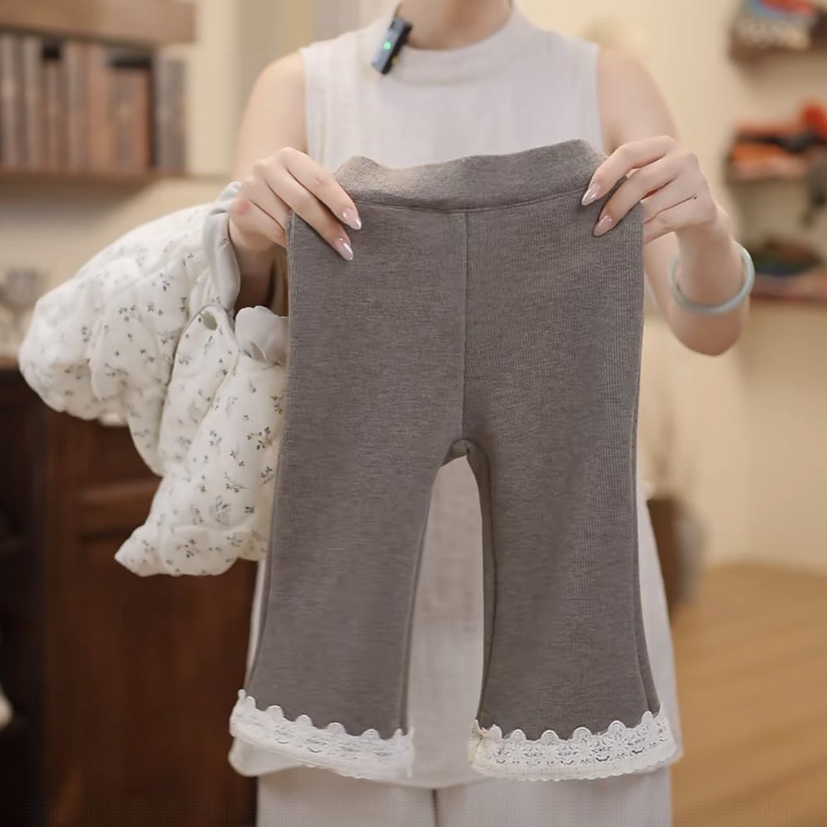 Winteroutfit für Mädchen 2025: Niedlicher Baumwollmantel für Babys, Leggings mit dickem Fleecefutter, zweiteiliges Set_voghion.com