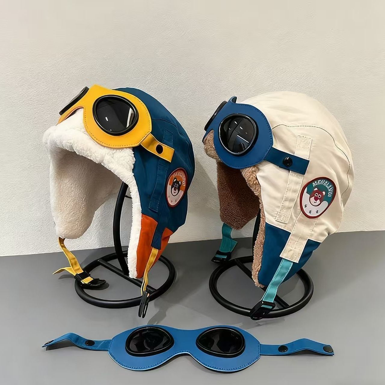 儿童飞行员帽子保暖冬季户外防风雷锋秋冬护耳加绒滑雪女童