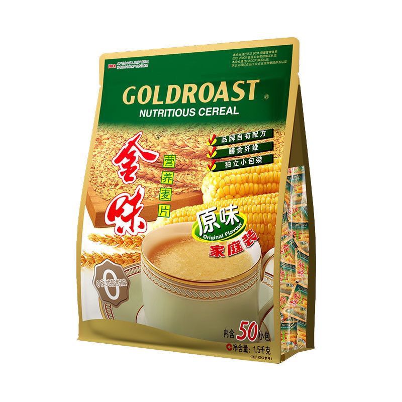 金味麦片家庭装原味1500懒人营养代餐即食早餐速溶袋装冲饮燕麦片 图片 8