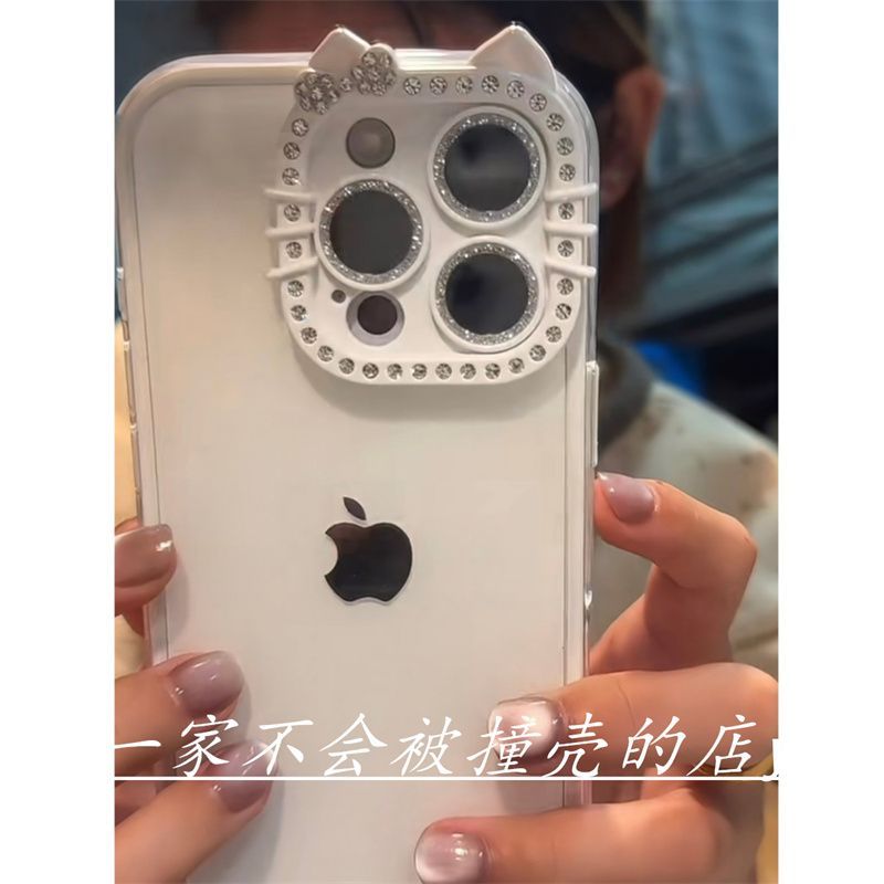 高级闪钻猫咪果冻适用iPhone17promax手机壳苹果16promax全包1514