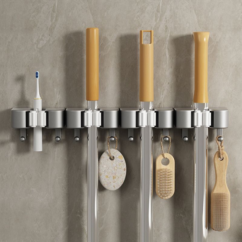 拖把架家用多功能免打孔卫生间粘钩收纳神器强力粘胶壁挂拖把夹