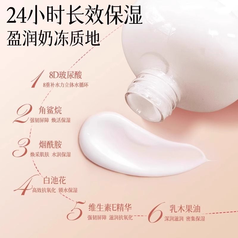 屈臣氏身体乳柔润滋养润肤乳维E滋润干燥补水全身高保湿乳液秋冬