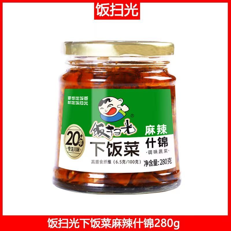 临时食品清仓饭扫光下饭菜280g爆炒蕨菜金针菇香菌什锦竹笋