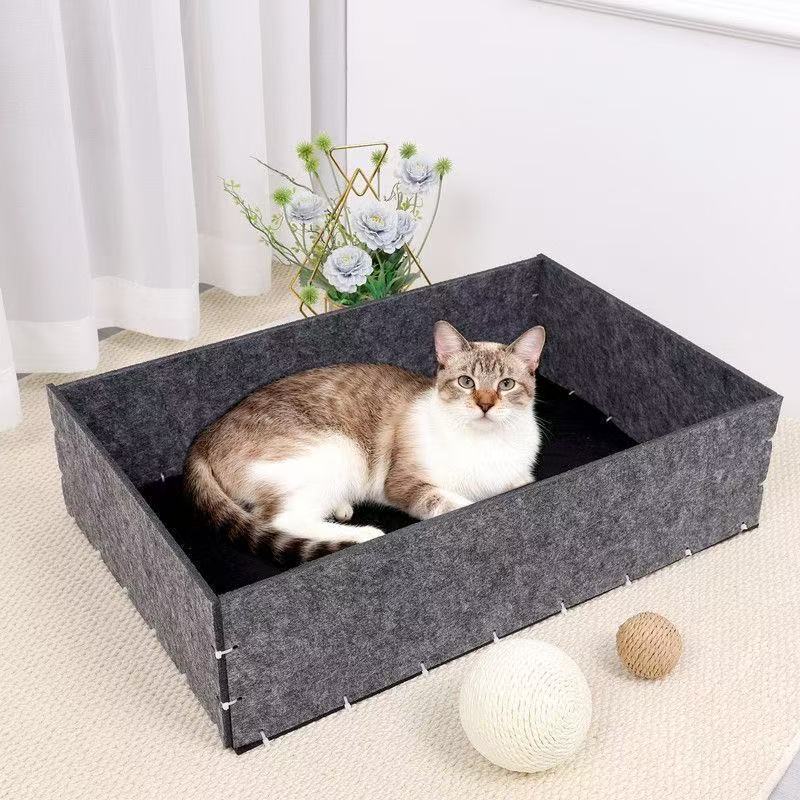 保暖猫咪狗狗毛毡猫窝隔凉加厚耐用围栏组合四季通用设计DIY拼接 图片 8