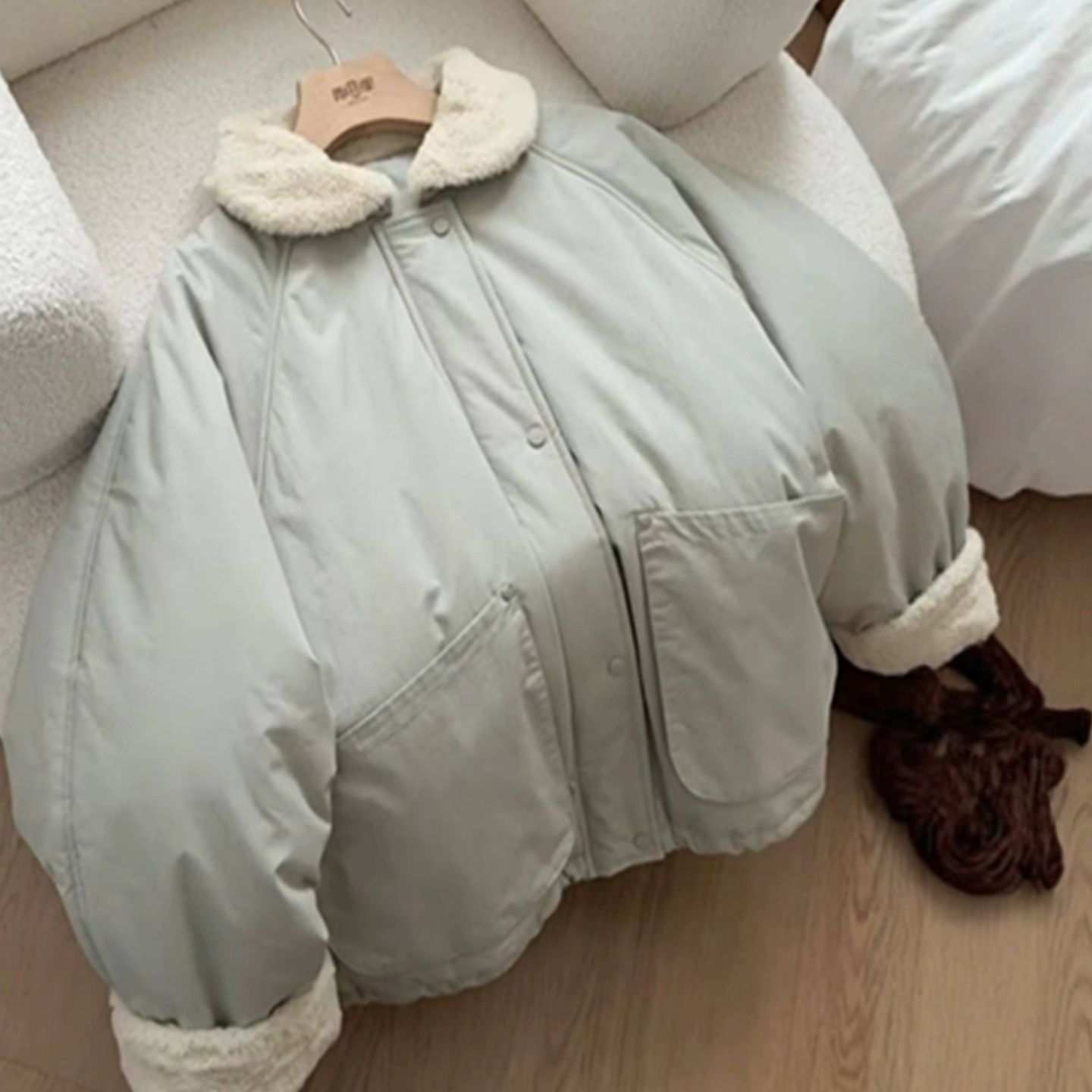 2025新款棉衣外套韩版翻领保暖宽松百搭短款时尚加厚休闲秋冬棉服【15天内发货】