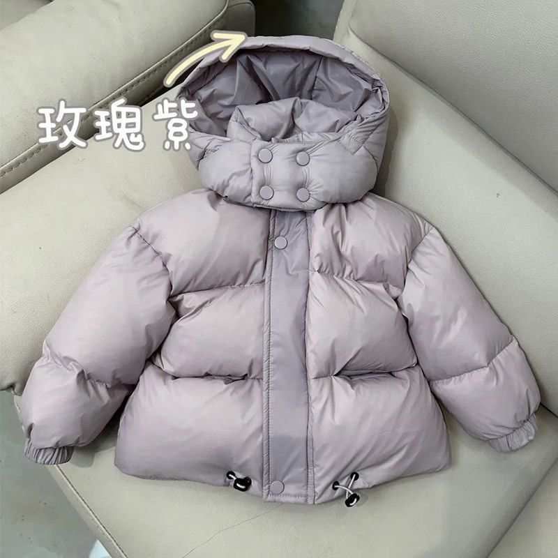 新款加厚儿童男童棉服冬装2025连帽短款宝宝洋气韩版女童外套保暖