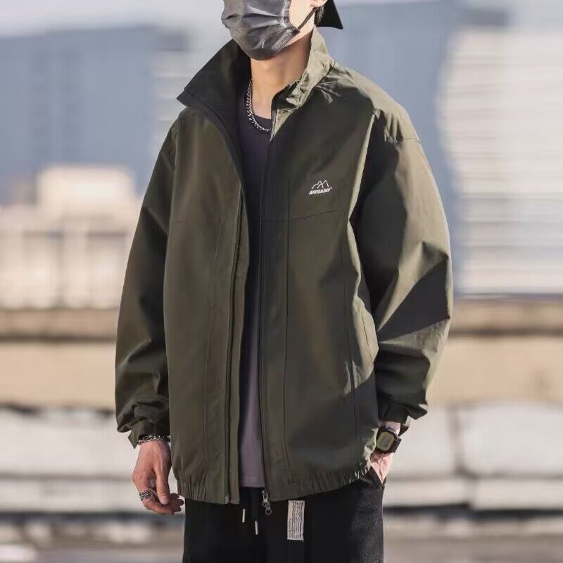 Giacca a vento da uomo, versatile, casual, alla moda, da lavoro, stile retrò, da esterno, autunno inverno_voghion.com