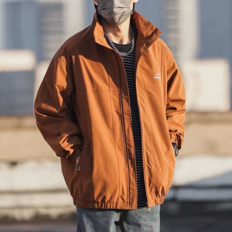 Giacca a vento da uomo, versatile, casual, alla moda, da lavoro, stile retrò, da esterno, autunno inverno_voghion.com