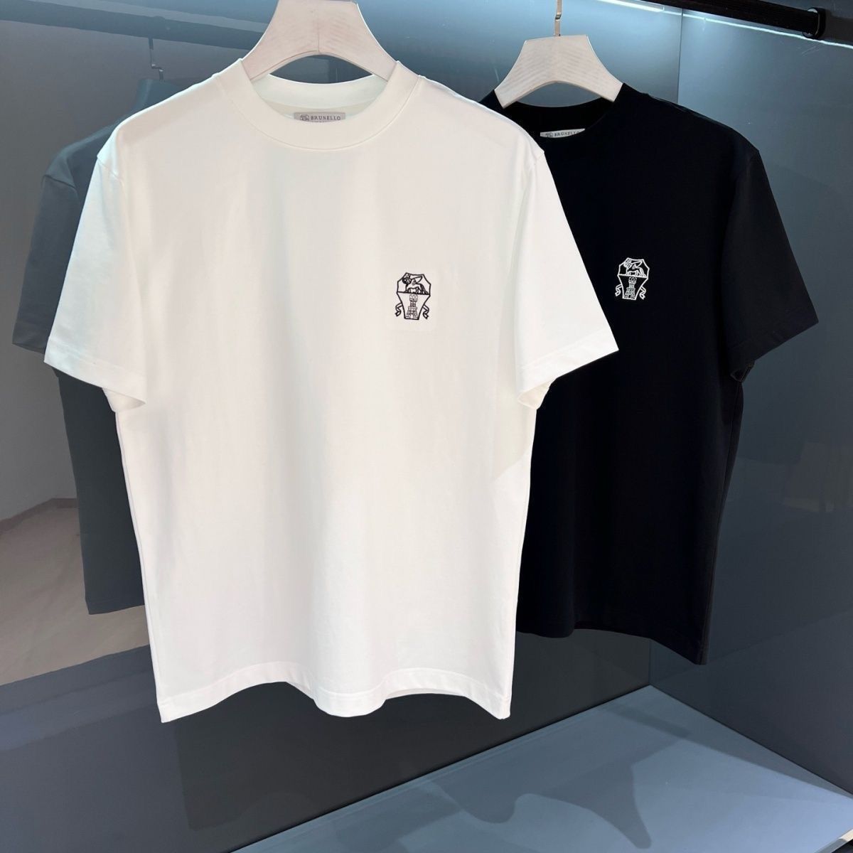 Correct Version Of The New Summer Embroidered BC Pure Cotton Casual Loose-fit Men's And Women's Round-neck Short-sleeve_viptrois.com