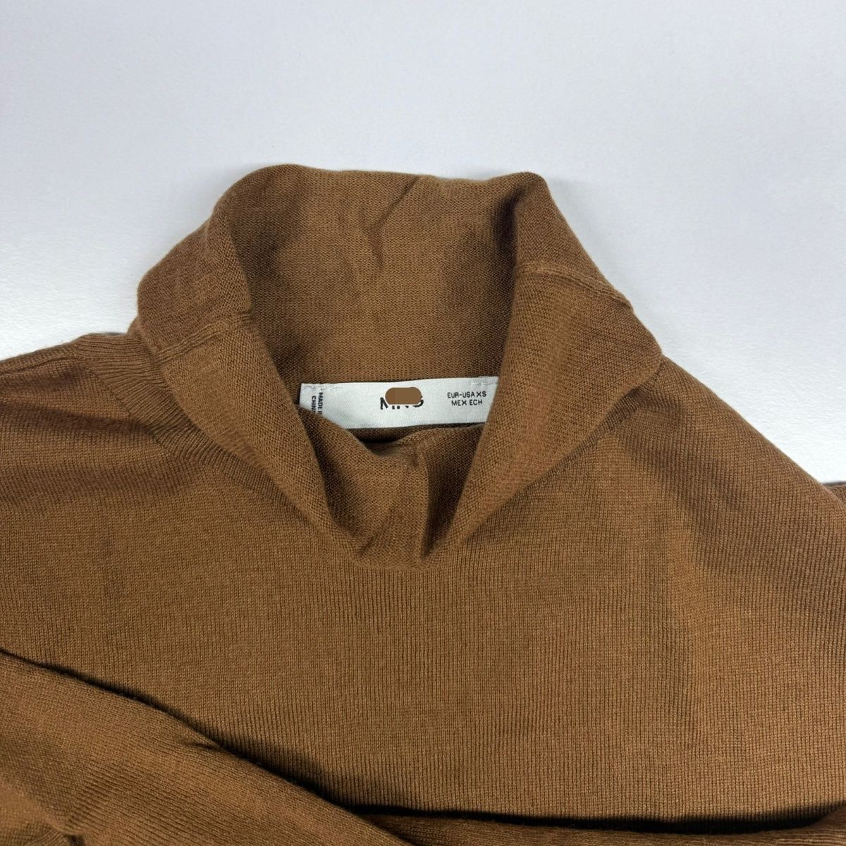 西班牙MNG女装羊毛混纺针织衫2025冬装新款高领直筒软糯套头毛衣