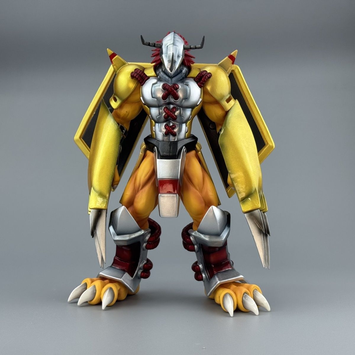 2.0金色战斗暴龙兽手办 金属合金爪子材质 全涂装漆面升级版摆件