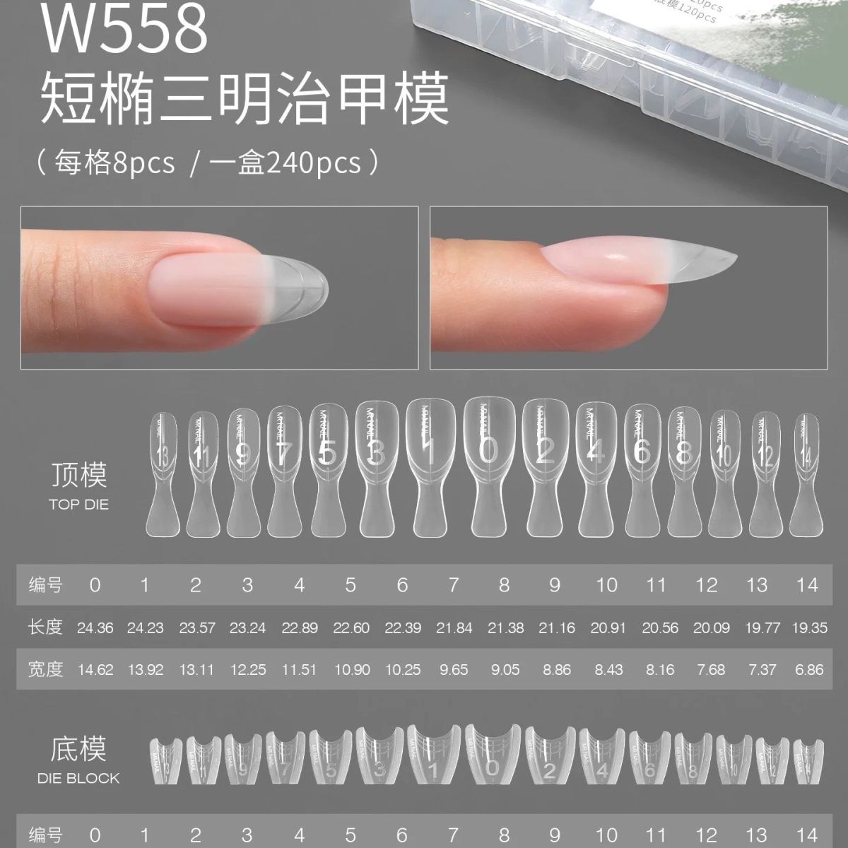 正品分装MR新品短款三明治快速延长甲模试用装|正品保证甲模模具【10天内发货】
