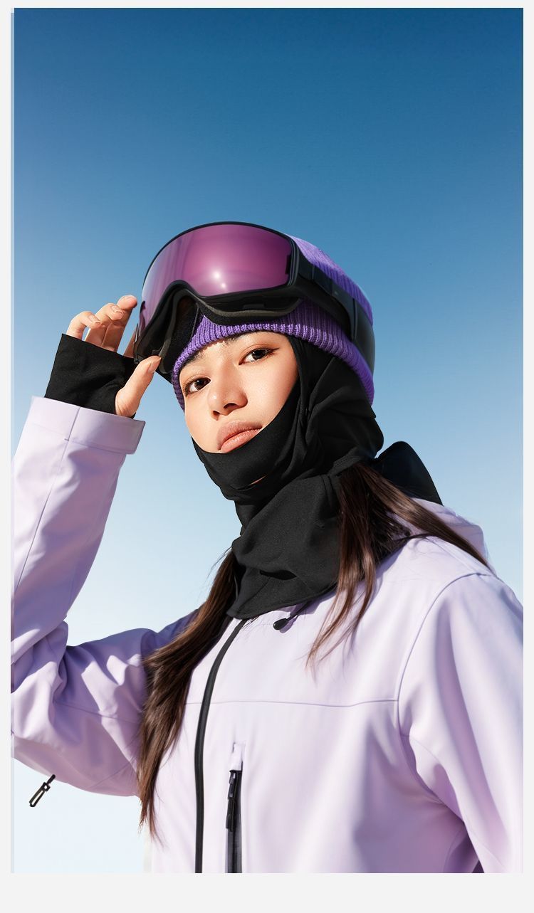 Masque de ski/visière de protection contre le froid et le vent, idéal pour le cyclisme en extérieur. Tour de cou, coupe-vent, séchage rapide et respirant._voghion.com