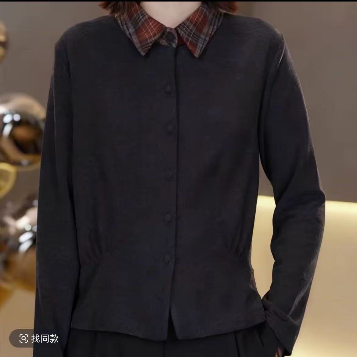 气质上衣女士2025时尚秋冬新款保暖双面绒百搭洋气打底