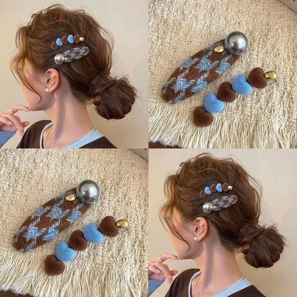 Fermaglio capelli a cuore per donna design color-block accessorio_voghion.com