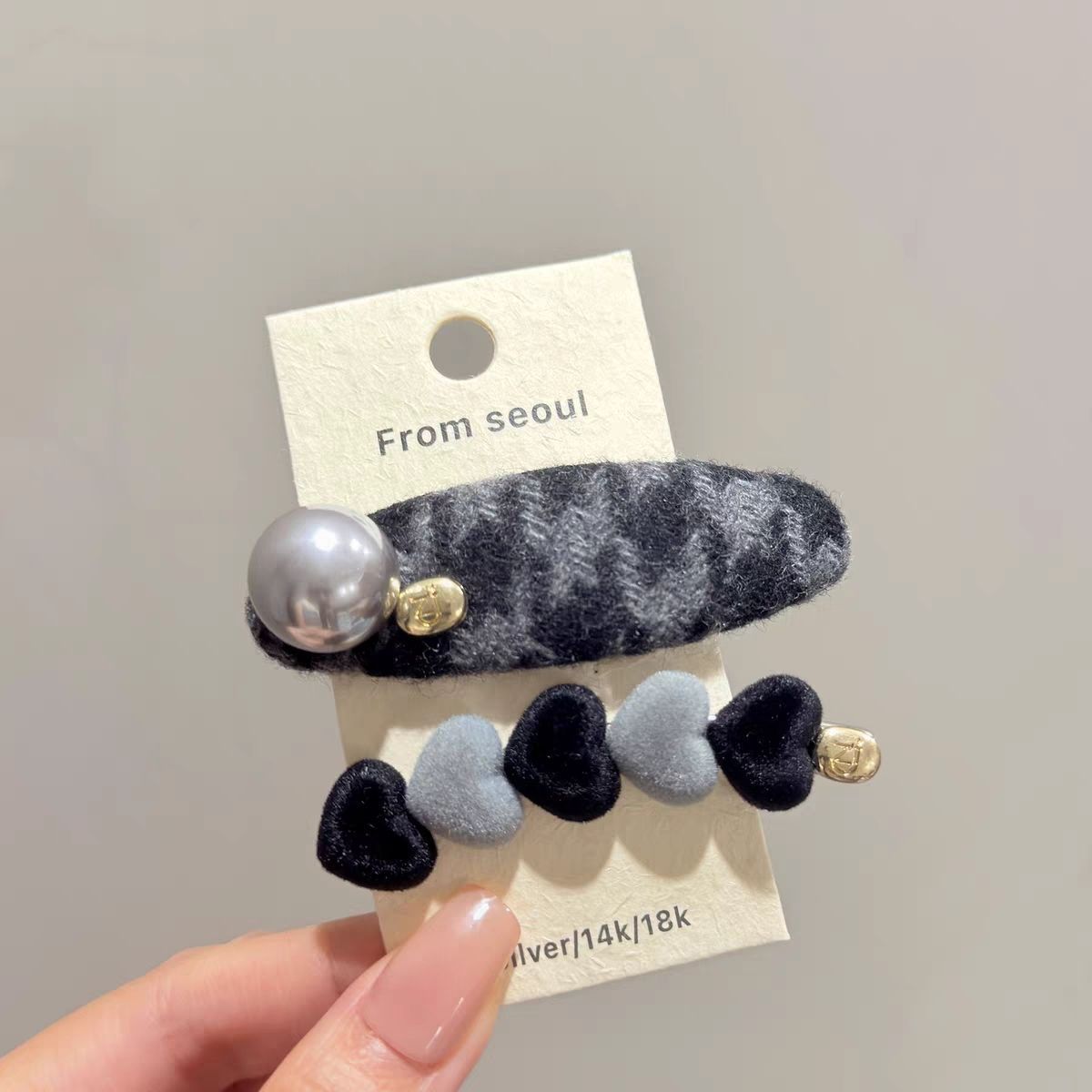 Fermaglio capelli a cuore per donna design color-block accessorio_voghion.com